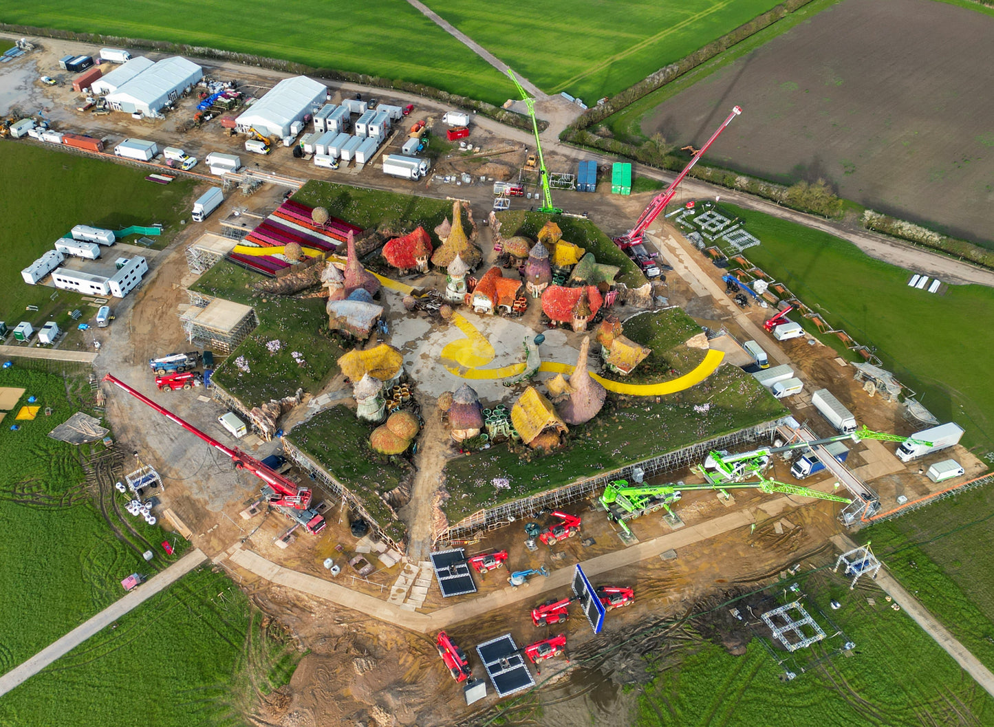 Aerial Photos of Wicked Film Set (2023)