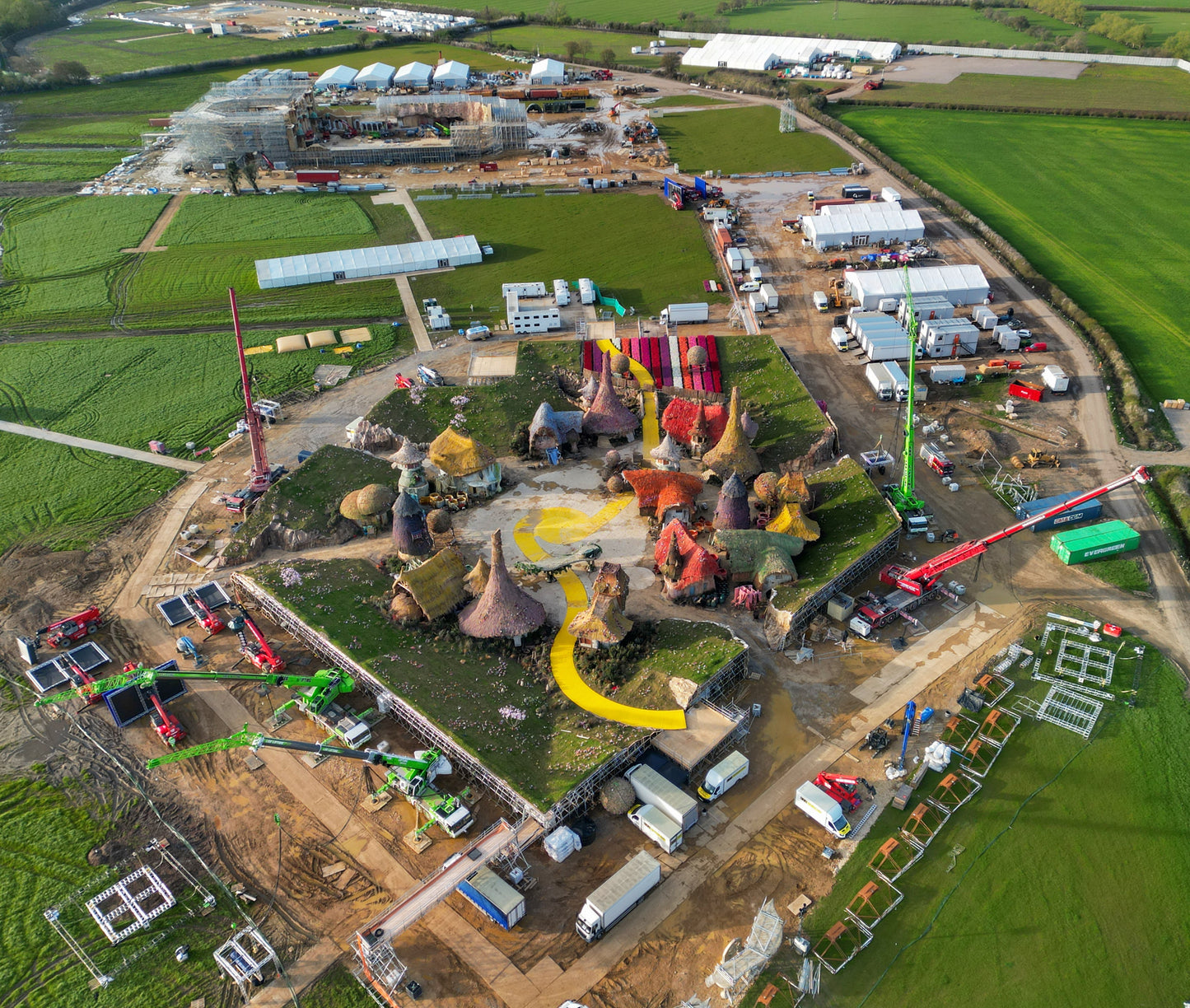Aerial Photos of Wicked Film Set (2023)